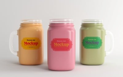 Frosted Mason Jar Mockup for Packaging Design Mockup Presentations 100