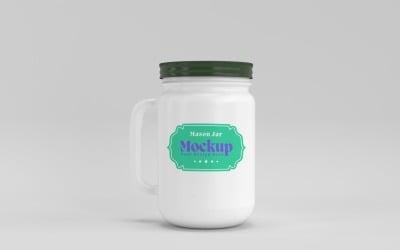 Frosted Mason Jar Mockup for Packaging Design Mockup Presentations 70
