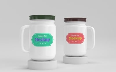 Frosted Mason Jar Mockup for Packaging Design Mockup Presentations 75