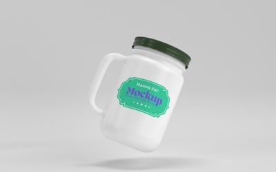 Frosted Mason Jar Mockup for Packaging Design Mockup Presentations 79