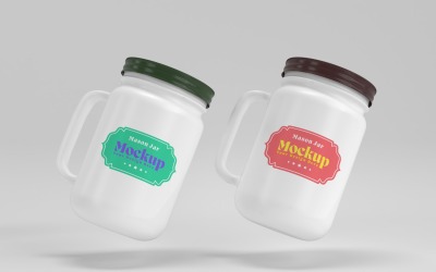 Frosted Mason Jar Mockup for Packaging Design Mockup Presentations 80