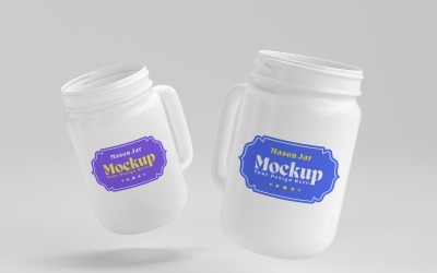 Frosted Mason Jar Mockup for Packaging Design Mockup Presentations 81