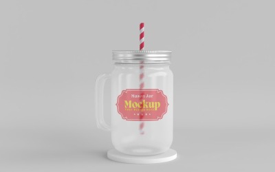 Frosted Mason Jar Mockup for Packaging Design Mockup Presentations 85