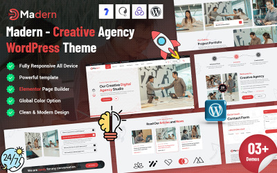 Madern - kreativní agentura téma WordPress