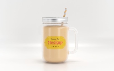 Mason Drinking Glass Jar Mockup för anpassningsbart varumärke 49