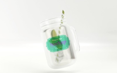 Mason Drinking Glass Jar Mockup för anpassningsbart varumärke 58