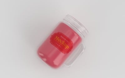 Mason Drinking Glass Jar Mockup for Customizable Branding 78