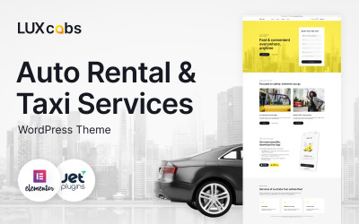 LuxCabs - Auto Rental & Taxi Services WordPress Theme