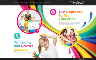 Modelo de site da escola de arte