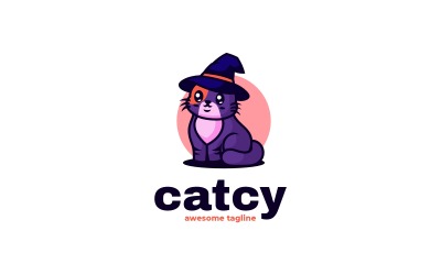 Catcy Mascot Cartoon Logo