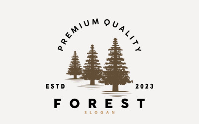 Forest Logo Vector Forest Wood Pine V10