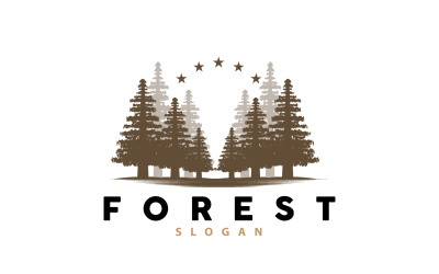 Forest Logo Vector Forest Wood Pine V11