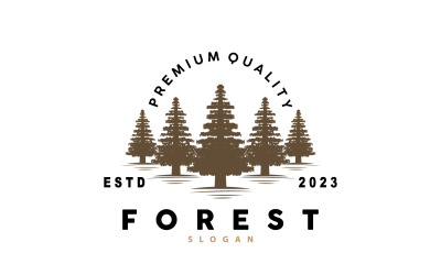 Forest Logo Vector Forest Wood Pine V4