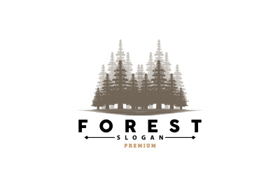 Forest Logo Vector Forest Wood Pine V5