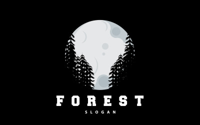 Forest Logo Vector Forest Wood Pine V7