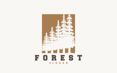Forest Logo Vector Forest Wood Pine V9