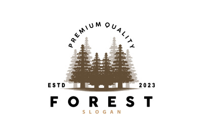 Logo de la forêt Vector Forest Wood Pine V6