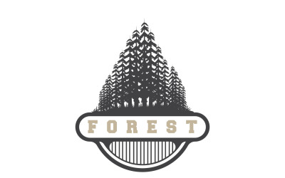 Logo de la forêt Vector Forest Wood Pine V8
