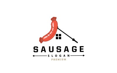 Sausage Logo Vector Meat Fork V 2