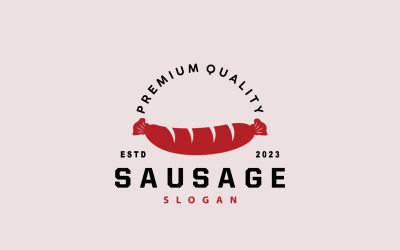 Sausage Logo Vector Meat Fork V 8