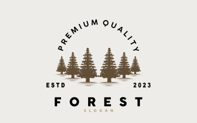 Wald-Logo, Vektor, Wald, Holz, Kiefer, V1