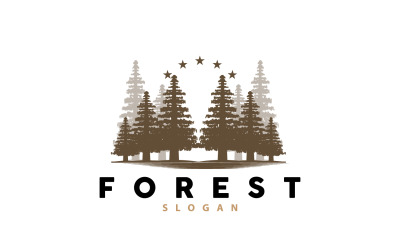Wald-Logo, Vektor, Wald, Holz, Kiefer, V2