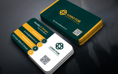 Visitenkarten-PSD mit fetter Typografie – Auffällige doppelseitige Vorlage für Vermarkter und Kreative