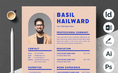 Elegancki układ szablonu CV biznesowego