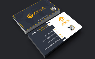Elegant Vertical Business Card PSD – Unique Double-Sided Layout for Fashion &amp;amp; Beauty Brands