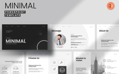 Modello di PowerPoint con layout minimo