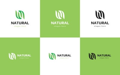 Naturalny projekt logo z literą „N” dla mody i urody