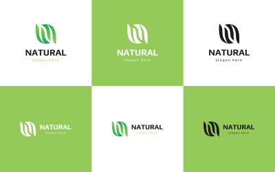 Natuurlijk Letter &amp;#39;N&amp;#39; Logo Ontwerp voor mode en schoonheid