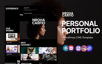 Nroha - portfólio pessoal WordPress Elementor Theme