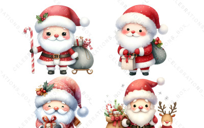 Papai Noel fofo Clipart , Papai Noel PNG