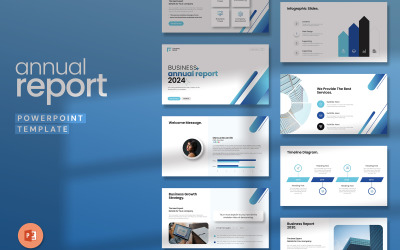 Szablon prezentacji rocznego raportu biznesowego
