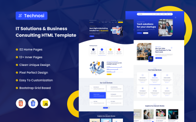 Technosi - Modèle HTML de solutions informatiques et de conseil aux entreprises