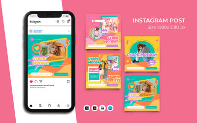 Fashion Cyber Monday Instagram Post Template