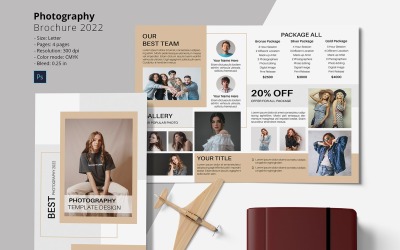 Bifold Photography Brochure Template. Psd