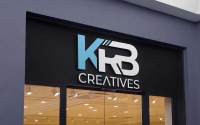 Conception de logo KRB créative et minimaliste