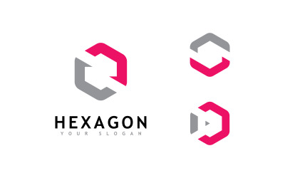 Creative Hexagon logo vector design 14