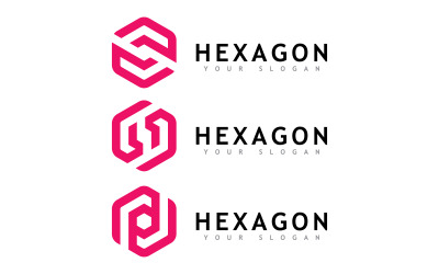 Creative Hexagon logo vector design 16