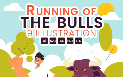 9 Illustrazione della corsa dei tori