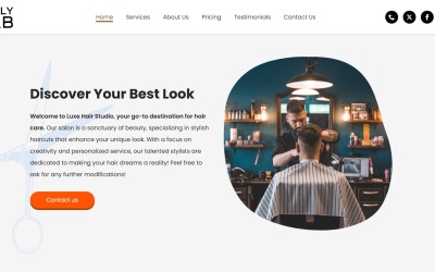 Jelly Lab – Fodrászat HTML nyitóoldalsablonja