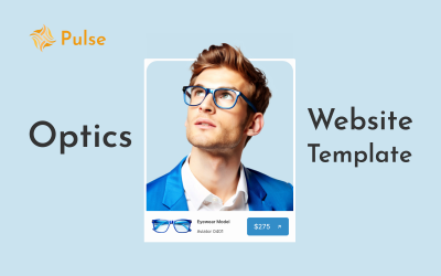Pulse – Optikai webhely felhasználói felületének sablonja