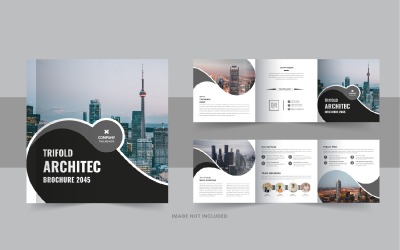 Architecture square trifold brochure or Square trifold architecture brochure design