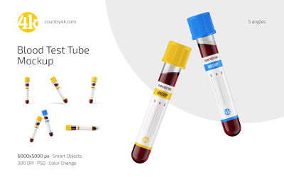 Set di modelli di provette per analisi del sangue