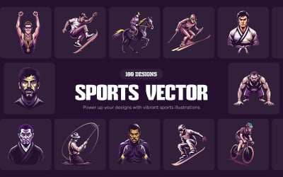 Sportkarakterillustratieset