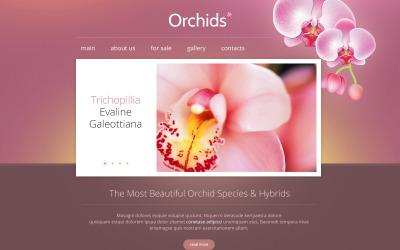 Modèle de site Web réactif de fleurs