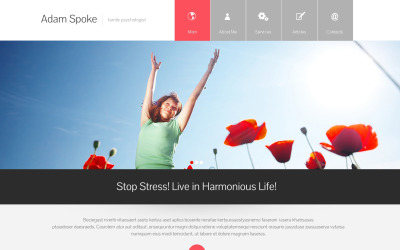 Responsiv webbplatsmall för psykolog