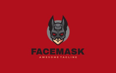 Face Mask Mascot Cartoon Logo